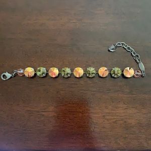 Sabika Manhattan Bracelet - green & bronze